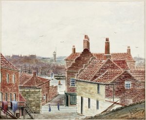 Salmons Lane från Ballast Railway (akvarell och kroppsfärg på papper) av James Henry Cleet