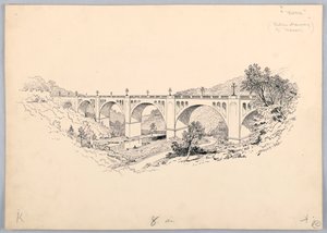 A Bridge, design för Washington Board of Trade Dinner, 13 maj 1908 av James Henry Moser