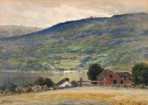 Hill and Lake, sent 1800-tidigt 1900-tal.