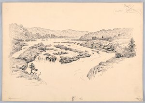 River Rapids, design för Washington Board of Trade Dinner, 13 maj 1908 av James Henry Moser
