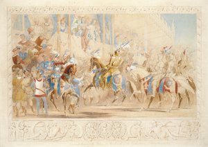 The Presentation of the Knight (penna, wc och kroppsfärg på papper)