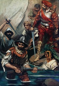 Cortes och hans män vid gapet