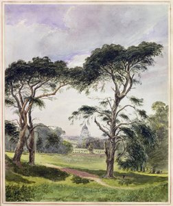 Greenwich Hospital från Greenwich (akvarell på papper) av James Holland