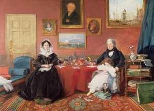 Familjen Langford i deras salong, 1841