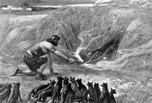 Samson och rävarna av J James Tissot - Bibeln