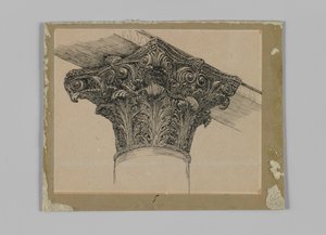 Kapital från moskén i El-Aksa, illustration från Vår Herre Jesu Kristi liv (bläck på papper) av James Jacques Joseph Tissot