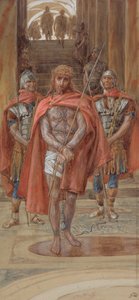 Christ Leaves the Judgement Hall, illustration till The Life of Christ, c.1886-94 (wc & gouache på kartong) av James Jacques Joseph Tissot