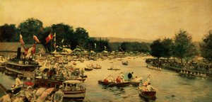 Henley Regatta, ca 1877 av James Jacques Joseph Tissot