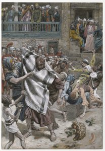 Jesus Before Herodes, illustration från The Life of Our Lord Jesus Christ, 1886-94 (wc över grafit på papper) av James Jacques Joseph Tissot
