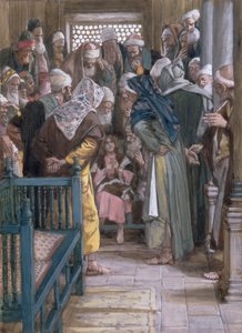 Jesus mitt bland läkarna, illustration till The Life of Christ, c.1886-96 (gouache på kartong) av James Jacques Joseph Tissot