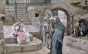 Jesus and the Little Child, illustration till The Life of Christ, c.1886-94 (wc & gouache på kartong) av James Jacques Joseph Tissot