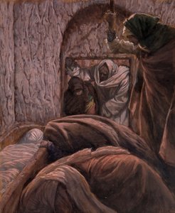 Jesus in the Tomb, illustration till The Life of Christ, c.1884-96 (wc & gouache på kartong) av James Jacques Joseph Tissot