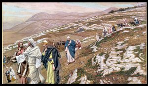 Jesus på väg till Galileen, illustration till The Life of Christ, c.1886-96 (gouache på kartong) av James Jacques Joseph Tissot