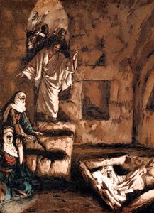 Jesus reser Lasarus ur graven, 1897 av James Jacques Joseph Tissot