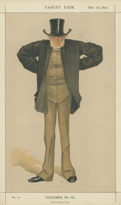 Mr Joseph Cowen (färg litho) av James Jacques Joseph Tissot