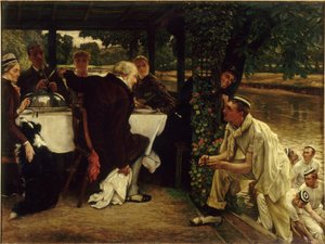 Liknelse om den förlorade sonen: The Fatted Calf, 1880. av James Jacques Joseph Tissot