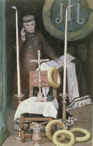 Portrait of the Pilgrim (Självporträtt), illustration till The Life of Christ, ca 1886-96 (gouache på kartong) av James Jacques Joseph Tissot
