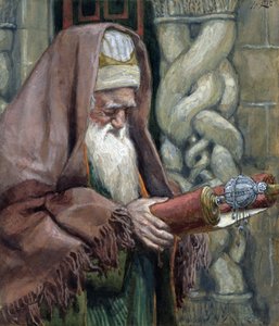 Simeon, illustration till The Life of Christ, c.1886-94 (wc & gouache på kartong) av James Jacques Joseph Tissot