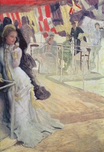 Studie för The Ball on Shipboard, ca 1874 (se 10803) av James Jacques Joseph Tissot