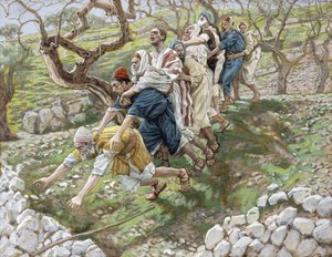 The Blind Leading the Blind, illustration till The Life of Christ, c.1886-94 (wc & gouache på kartong) av James Jacques Joseph Tissot
