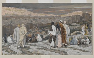Lärjungarna som har lämnat sitt gömställe Watch from Agony in Agony, illustration från The Life of Our Lord Jesu Christ, 1886-94 (wc över grafit på papper) av James Jacques Joseph Tissot