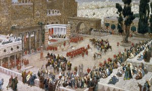 The Forum of Jerusalem as Seen From Above, illustration till The Life of Christ, c.1886-96 (gouache på kartong) av James Jacques Joseph Tissot