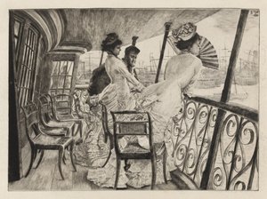 Galleriet på H.M.S. Calcutta i Portsmouth av James Jacques Joseph Tissot