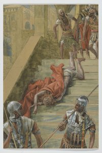 The Holy Stair, illustration från The Life of Our Lord Jesus Christ, 1886-94 (wc över grafit på papper) av James Jacques Joseph Tissot