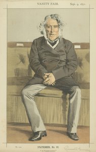 The Right Hon Russell Gurney (färg litho) av James Jacques Joseph Tissot