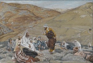 The Scribe Stood to Tempt Jesus, illustration från The Life of Our Lord Jesu Christ, 1886-94 (wc över grafit på papper) av James Jacques Joseph Tissot