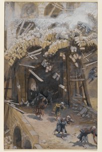 The Tower of Siloam, illustration från The Life of Our Lord Jesu Christ, 1886-96 (wc över grafit på papper) av James Jacques Joseph Tissot