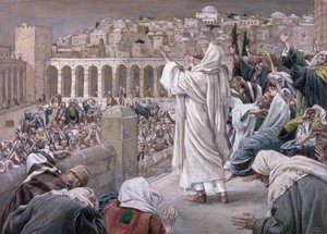 The Voice from Heaven, illustration till The Life of Christ, ca 1886-96 (gouache på kartong) av James Jacques Joseph Tissot