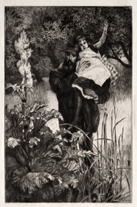 The Widower (etsning och torrnål) av James Jacques Joseph Tissot