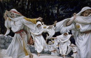 The Wise Virgins, illustration till The Life of Christ, c.1886-94 (wc & gouache på kartong) av James Jacques Joseph Tissot