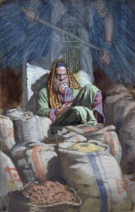 Du dåre, i natt skall din själ krävas av dig, illustration till The Life of Christ, c.1886-94 (wc & gouache på kartong) av James Jacques Joseph Tissot