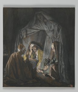 Två eller tre samlade i mitt namn, illustration från Vår Herre Jesu Kristi liv (wc över grafit på papper) av James Jacques Joseph Tissot