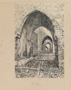 Via Dolorosa, Jerusalem, illustration från Vår Herre Jesu Kristi liv (bläck & grafit på papper) av James Jacques Joseph Tissot