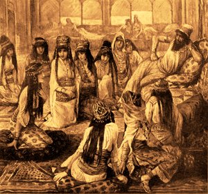 Solomon och hans harem av J James Tissot - Bibeln (Kungarnas bok)