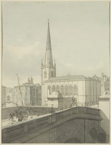 St Nicholas Church och en del av Bristol Bridge av James Johnson