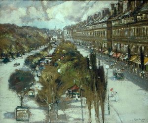 Parisian Boulevard (pastell på papper)