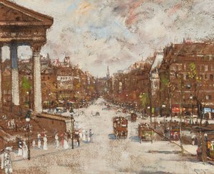 Place De La Madeleine (olja på kort)