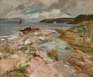 Shore Near Inverkip (olja på duk)
