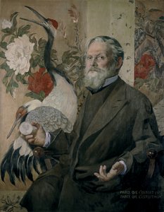 Porträtt av Frank Brangwyn (1867-1956) (olja på duk)