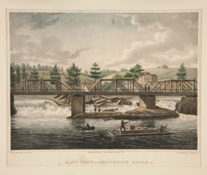 East View of Brunswick Falls, Me. av James Kidder