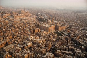 Flygfoto över Kairo. CAIRO, EGYPT.