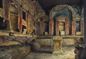 Den antika nekropolen under Peterskyrkan. Peterskyrkan, Vatikanstaten.