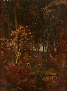 En skogsstig (olja ombord)