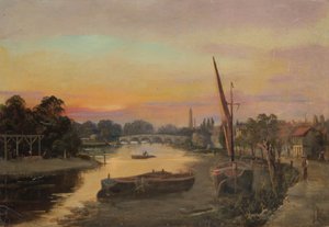 Kew vid solnedgången - Kew Bridge