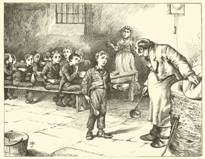 Oliver Twist ber om mer