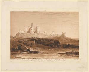 Dunstanburgh Castle, från "Liber Studiorum", del III av James Mallord William Turner